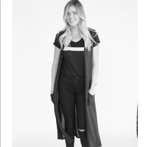 Agnes & Dora Black Duster Vest